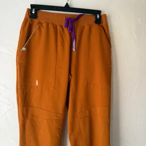 FIGS Technical Collection Jogger Scrub Pants Copper Orange‎ Size S/T thumbnail 2