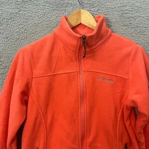Columbia Jacket Womens S Orange Full Zip Long Sleeve Fleece Jacket Warm Soft‎ thumbnail 4