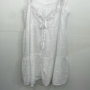 Altar’d State White Ruffled Strap Tired Dress cotton size Large thumbnail 7