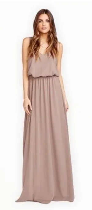 Show Me Your Mumu Kendall Maxi Dress Dune Chiffon size xs thumbnail 1