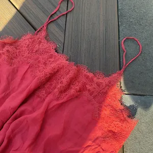 Abercrombie‎ Coral Linen Lace Trimmed Flowy Cami thumbnail 2