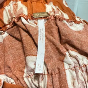 Free People Leanna Bandeau Strapless Maxi Summer‎ Boho Beach Dress Orange XS thumbnail 5