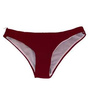 NWT‎ Red Ribbed Bikini Bottoms Women’s Small High Cut Swim Bottom thumbnail 2