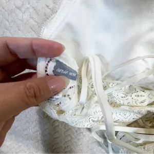Aerie‎ White Strappy Lace Bralette with padding Size Medium thumbnail 6
