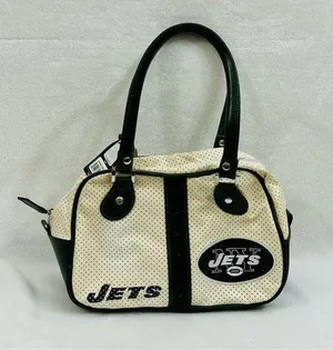 New York NY Jets NFL Football Perfect Bowler Hand Bag Women’s Purse New Defect thumbnail 1