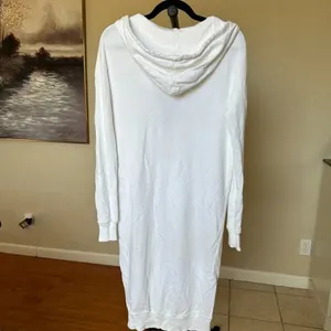 n:philanthropy white hooded long zip up oversized distressed hem size XS thumbnail 8