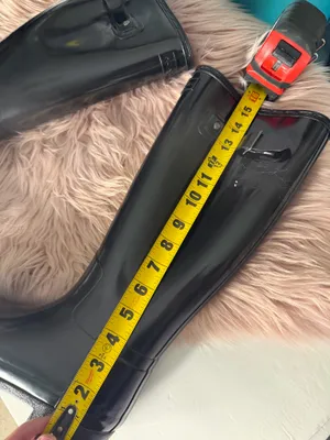 Hunter Women’s Original Tall Gloss Rain Boots Black Size 7 thumbnail 7