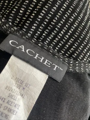 Cachet Black Tank Top with shiny Pinstripe Dots thumbnail 2
