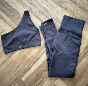Set Active Sculptflex Leggings And One Shoulder Bra Concrete Jungle Sz Small thumbnail 1