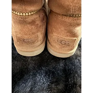 UGG Mini Florence Side Zip Womens Boots Chestnut Suede Sheepskin 8 thumbnail 8
