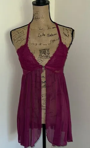Chic Purple Halter Lingerie Size XL thumbnail 1