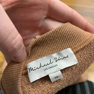Michael Stars V-Neck Pullover Sweatshirt Womens Size XL Brown Relaxed‎ Fit Comfy thumbnail 4