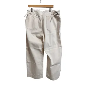 Point Sur J.crew Women's side tab trouser ecru wash pants Cotton #BY093‎ thumbnail 8