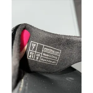 FitFlop Women 9 Black LULU Sandal Sequin Sparkle Toe-Post Wedge‎ Thong Comfort thumbnail 10