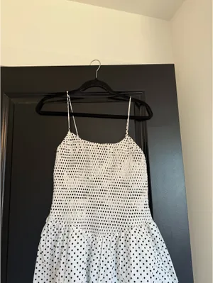 Boutique NWT MAXI polka dot dress large thumbnail 3