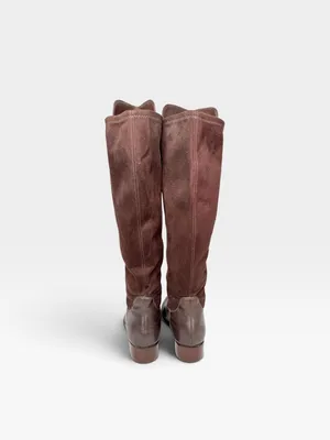 Cole Haan Brown Leather And Suede Knee High Riding Boots Size 6B thumbnail 4