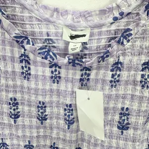 J.Crew Tall Ruffle Sleeve Smocked Midi Dress Printed Cotton A Line Large NWT thumbnail 6