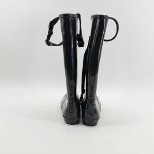 Itasca Womens Black Glossy Waterproof Rubber Rain Boots Size 9 Tall Utility thumbnail 3