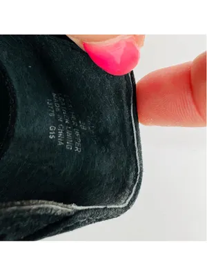 Lauren Ralph Lauren Caley Black Suede Leather Laser Cut Flats Size 8 thumbnail 7