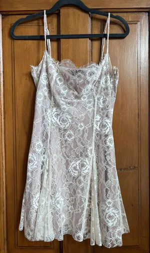 Revolve Tracy Mini Dress in Ivory thumbnail 1