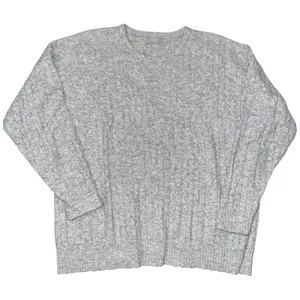 NUUDS Women’s Size L Heather Gray Cozy Knit Oversized Cable Knit Sweater thumbnail 2