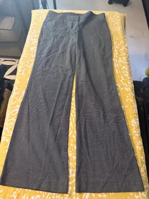 Express Womens Gray Pinstripe Wide Leg Trousers thumbnail 1