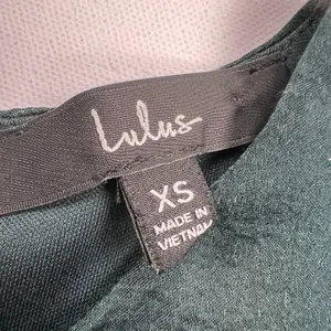 Lulus Let Me Entertain You Dark Green Satin Wide Leg Jumpsuit Tie Front Size XS thumbnail 10