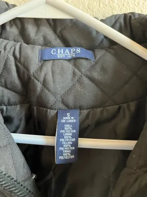 Small black Chaps quilted jacket  thumbnail 2