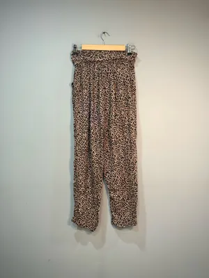 American Eagle Leopard Tie Waist Casual Pants Size S EUC thumbnail 2