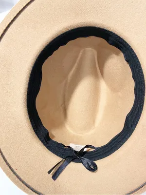 Brown Vegan Felt Safari Hat Ribbon Twine Festival One Size thumbnail 4