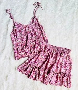 Lola & Grace 2 piece Floral Set Outfit Tank Skirt‎ Medium festival thumbnail 1