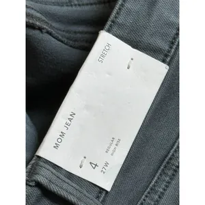 NWT Womens American Eagle Mom jeans high rise stretch gray distressed size 4/27 thumbnail 10