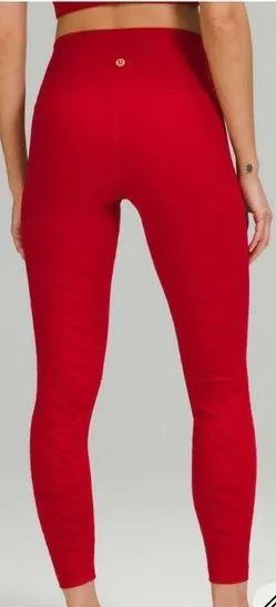 Lululemon Lunar New Year 2023 Wunder Under HR Legging 25” Dark Red Size 4 EUC thumbnail 2