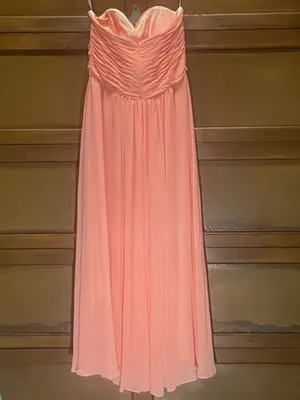 Azazie Strapless Coral Gown Sz 10 thumbnail 2