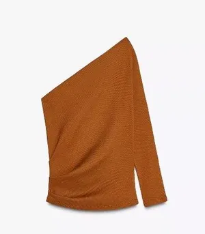 ZARA Ribbed Asymmetrical Top thumbnail 1