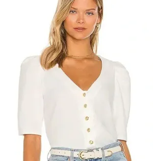 Amanda Uprichard Babette Top Cream Small thumbnail 1