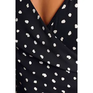 ✨Lulu’s Aislinn Black Polka Dot Sleeveless Sz Medium Jumpsuit✨ thumbnail 5