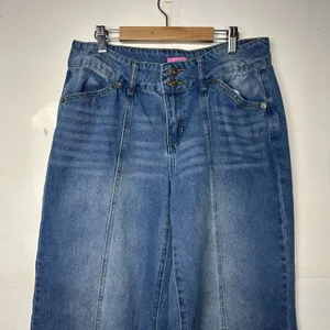 Edikted Women’s Wide Leg Jeans Size L Blue Denim 33x31 High Rise thumbnail 4
