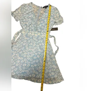 Lulu’s Garden Explorer Light Blue Floral Print Mini Dress XS thumbnail 5