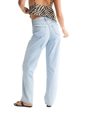 Abercrombie - NWT The Loose High Rise Jean Light Acid Wash Sz 25 thumbnail 2