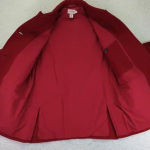 J Crew Classic‎ Red Wool Blend Button Front Coat Jacket Size Small thumbnail 3