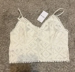 White Lace Tank Top Free People thumbnail 1