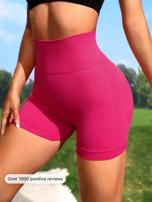 SheIn Hot Pink Biker Shorts thumbnail 1