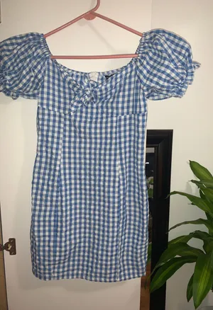 SheIn Blue Plaid Dress thumbnail 1