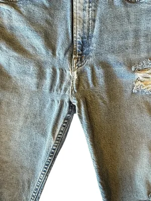 MOTHER High Waisted Rider Skimp Jeans 28 Bloom and Doom Distressed Straight Leg thumbnail 14