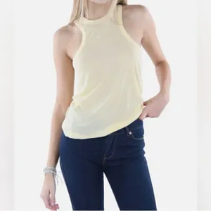Free People Yellow Very Varsity Tank Size Medium thumbnail 2