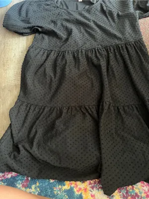 J crew Black Swiss Dot Puff Sleeve dress thumbnail 5