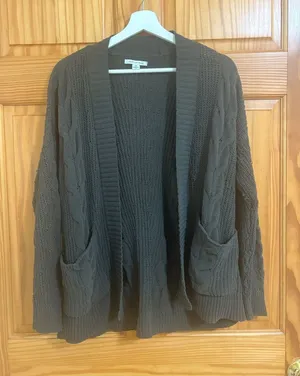 American Eagle XS/S Dark Grey Knitted Cardigan Sweater thumbnail 1