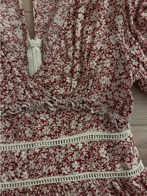 Bell sleeve dress Red thumbnail 3
