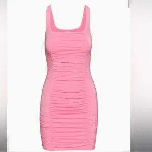 Aritzia Wilfred Pink Mini Ruched Party Rushing Lydia Barbie Dress Size Xs thumbnail 12